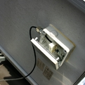 Abgebrannte - defekte Anschlussdose am PV-Modul Isofoton I 110 - Das Offnen der Anschlussdose